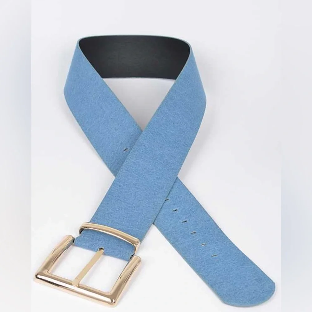 Denim Elastic Waist Statement Belt